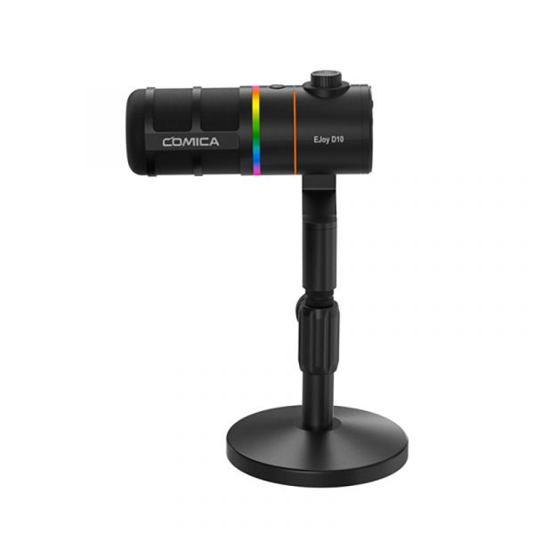 Геймерский микрофон RGB Comica EJoy D10 (D) с подставкой на стол