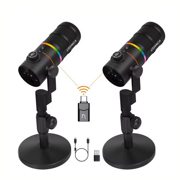 Динамический двойной беспроводной студийный микрофон Comica EJoy D10 Pro D Combo