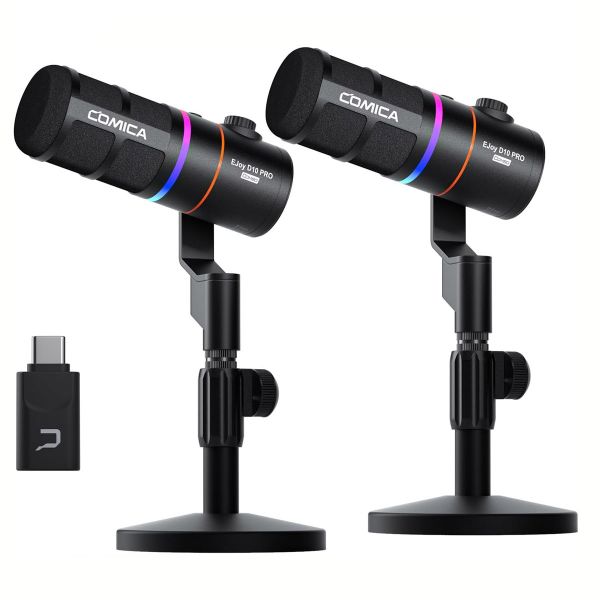 Динамический двойной беспроводной студийный микрофон Comica EJoy D10 Pro D Combo