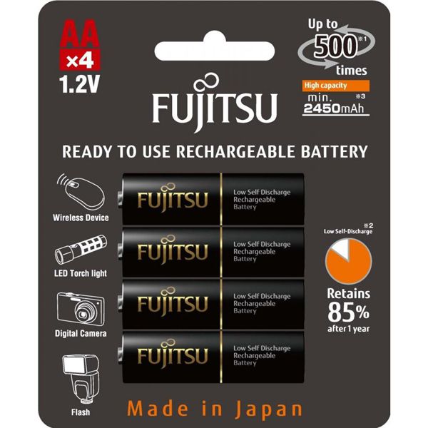 Аккумуляторы Fujitsu AA 2550 mah (min. 2450) Ni-MH HR-3UTHCEU (4B)(HR-3UTHCEX/4B)
