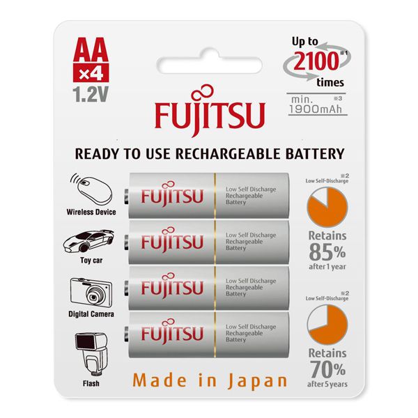 Аккумуляторы Fujitsu 800mah Ni-MH AAA HR-4UTCEU(4B)