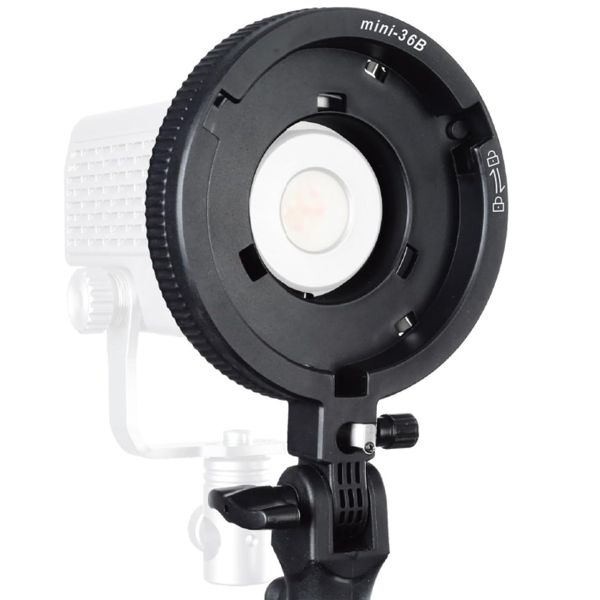 Адаптер Minibowens-Bowens NiceFoto Mini-36B з тримачем фотопарасольки