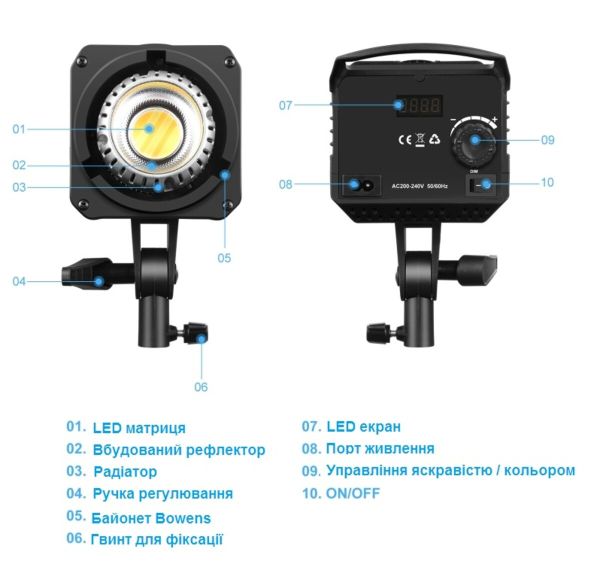 Постоянный свет Puluz PU3061-II 120 Вт Bi-Color 3200-5600K