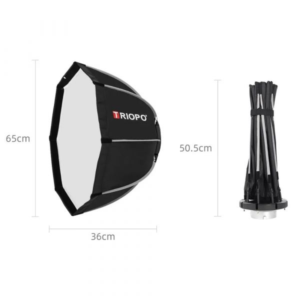 Софтбокс октобокс Triopo 65 см Bowens для студійних спалахів (Triopo K265)