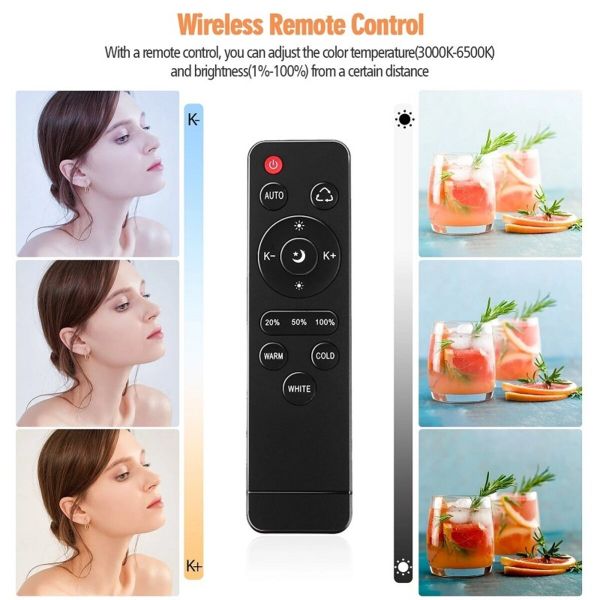 Лампа для фото відео зйомки з пультом Visico LED-R65W Bi-Color