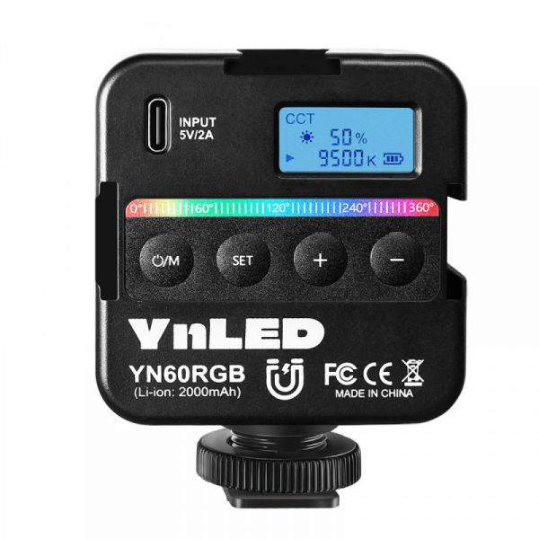 Компактный LED осветитель Yongnuo YN60RGB Video LED Light 2500-9500K с аккумулятором