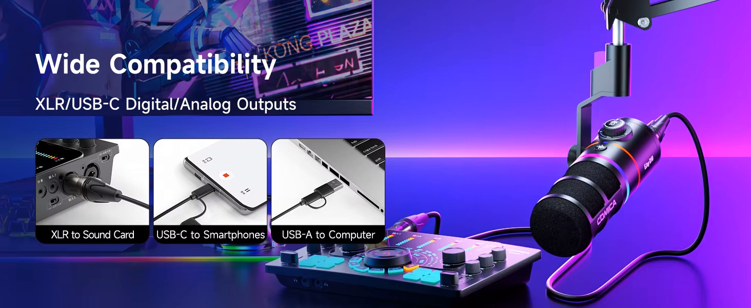 цифровий вихід USB-C та аналоговий вихід XLR