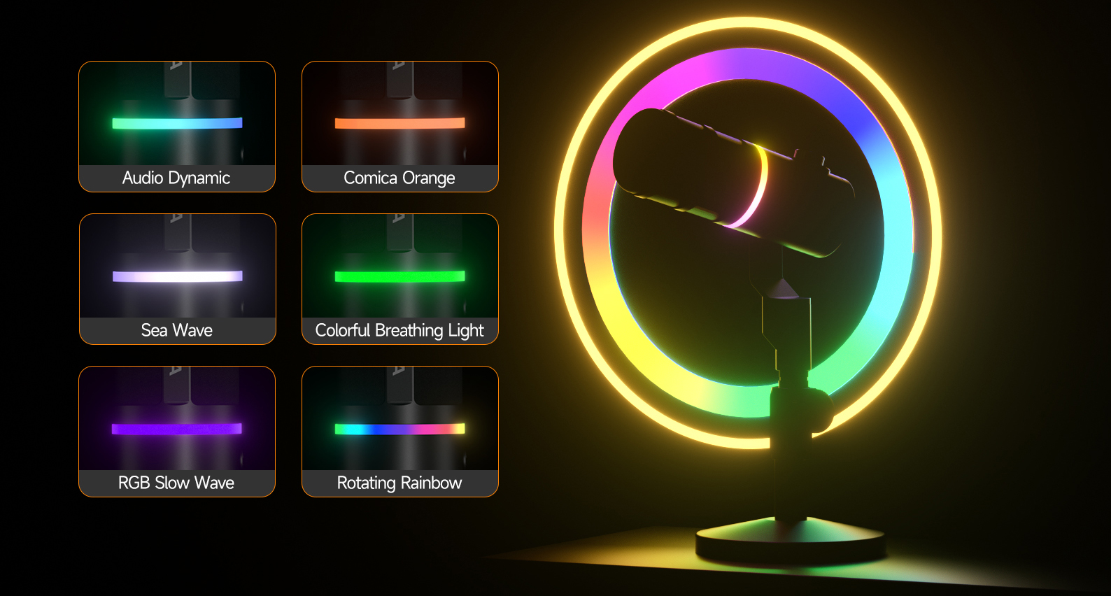 Динамічна радіальна RGB-підсвітка