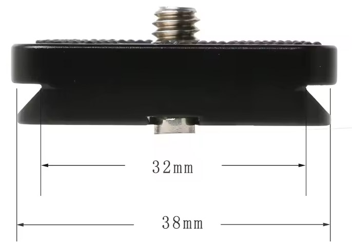 Размеры быстросъемной штативной площадки PU-40