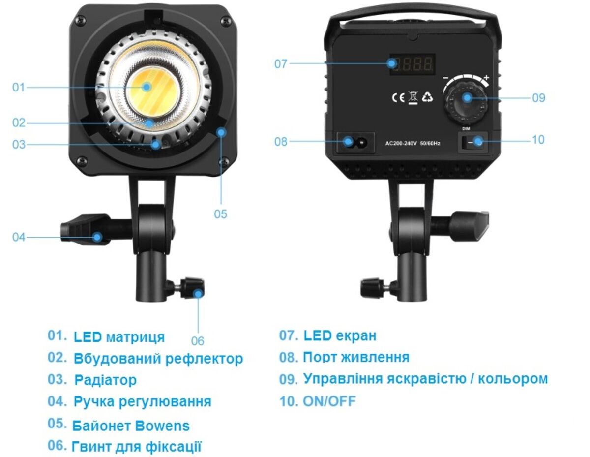 Постоянный свет Puluz PU3061-II 120 Вт Bi-Color 3200-5600K