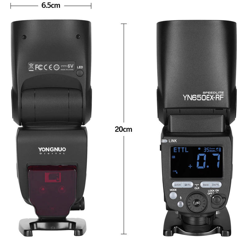 Размеры вспышки Yongnuo YN650EX-RF Canon